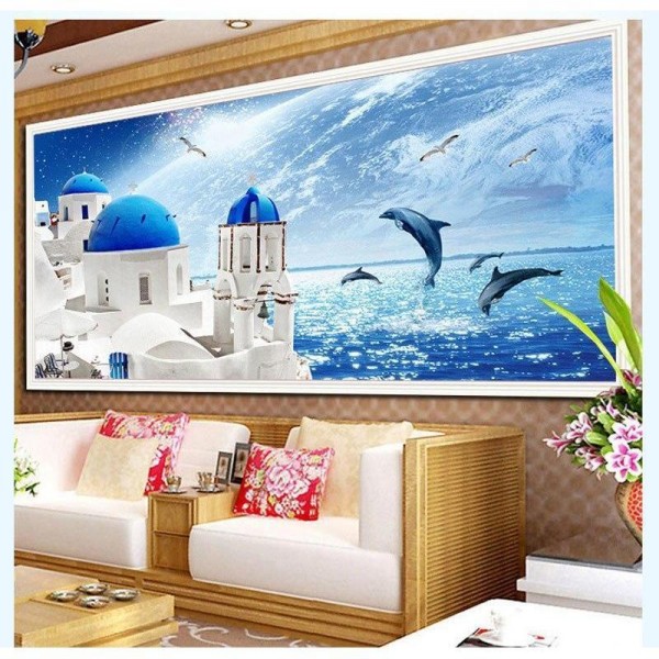 Tempel ved havet v.a. 40x100cm