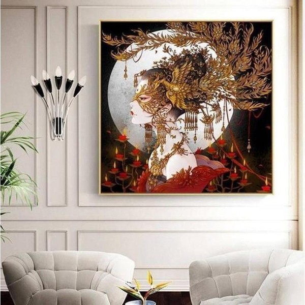 Japansk skønhed v.a. 50x50cm