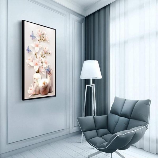 Vase med lotusser va. 50x80cm