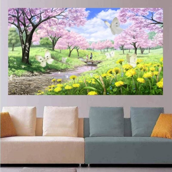 Sommerlandskab fra 50x100cm