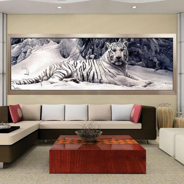 Hvid tiger 40x120cm