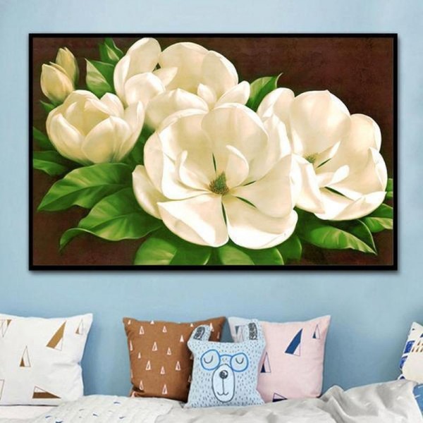 Hvide blomster v.a. 50x80cm