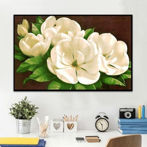 Hvide blomster v.a. 50x80cm