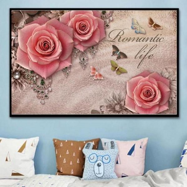 Romantisk liv v.a. 50x80cm