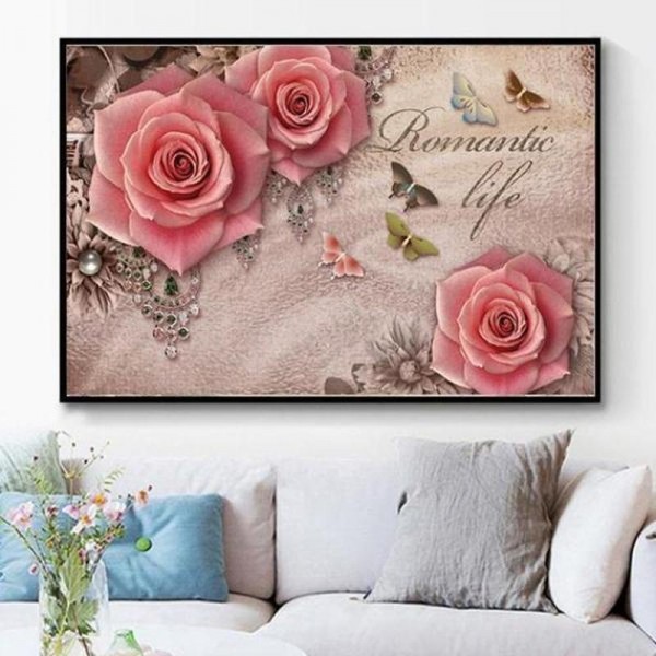 Romantisk liv v.a. 50x80cm