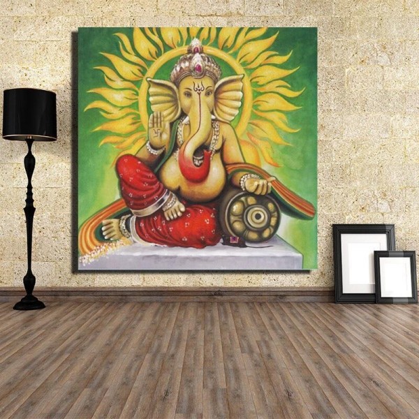 Indisk gud v.a. 50x50cm
