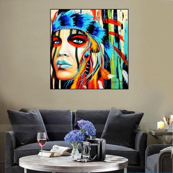 Indianer v.a. 50x50cm