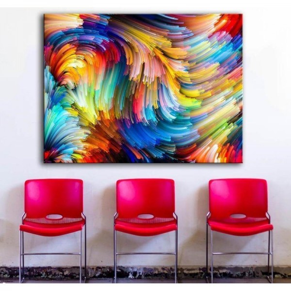 Abstrakte farver v.a. 50x70cm