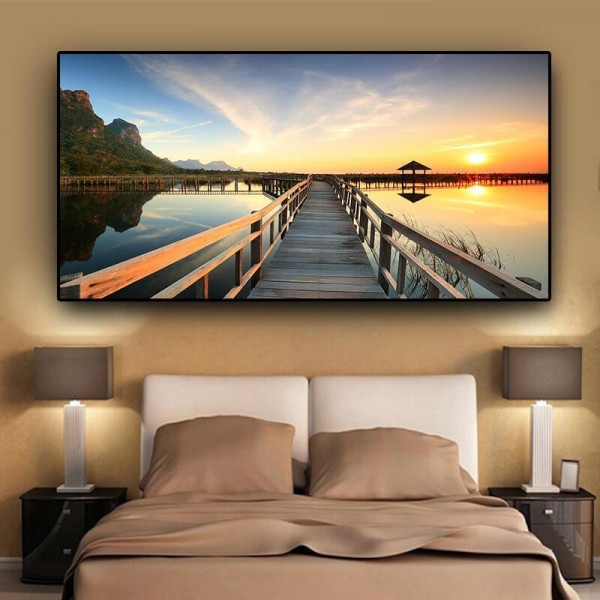 Solnedgang fra 50x100cm