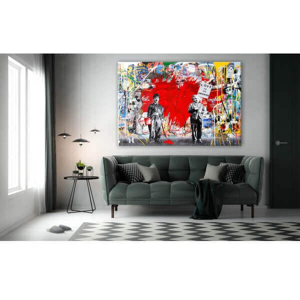 Abstrakt kærlighed fra 50x70cm