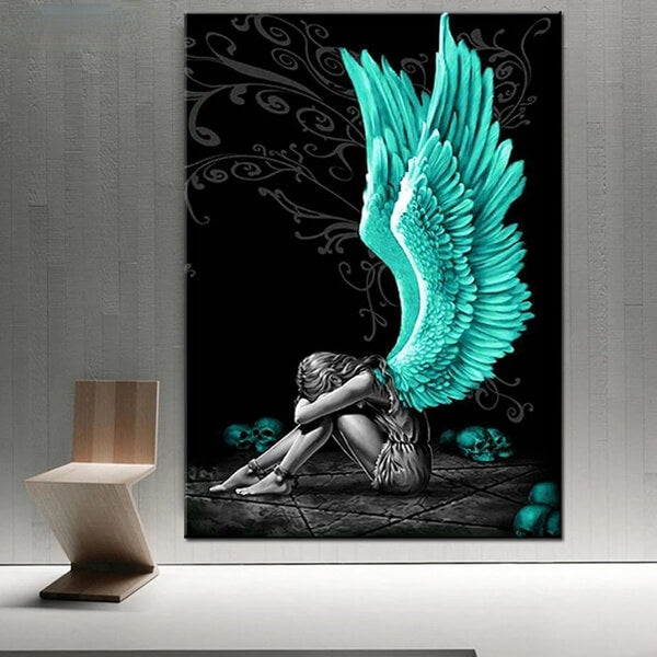 Trist engel v.a. 50x70cm