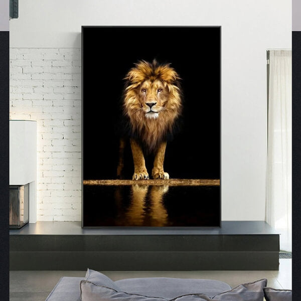 Løve v.a. 50x70cm