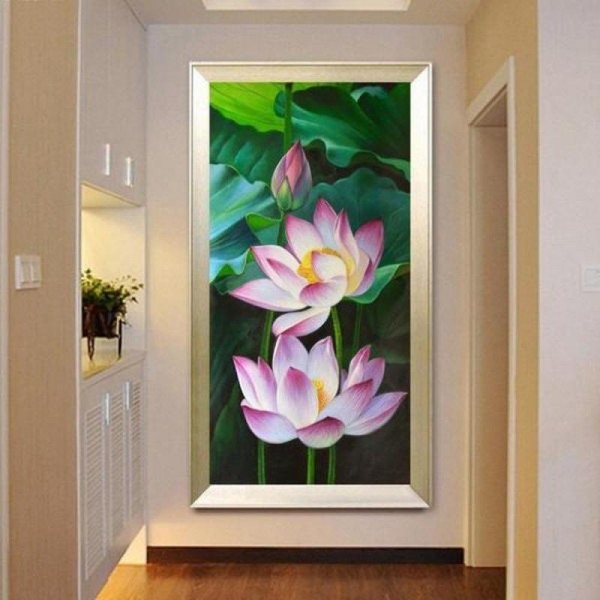 Lyserøde blomster fra 50x100cm
