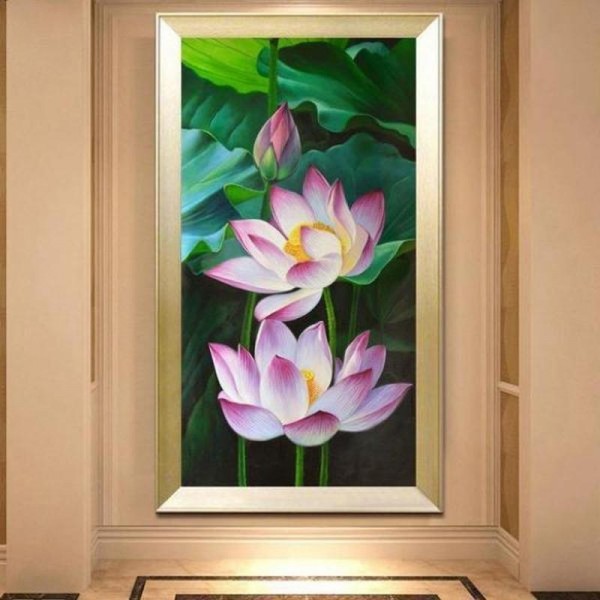 Lyserøde blomster fra 50x100cm
