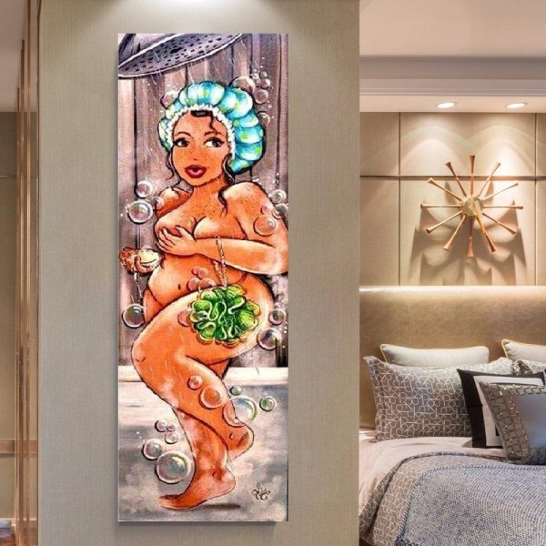 Buttede damer | Brusebad 40x120cm