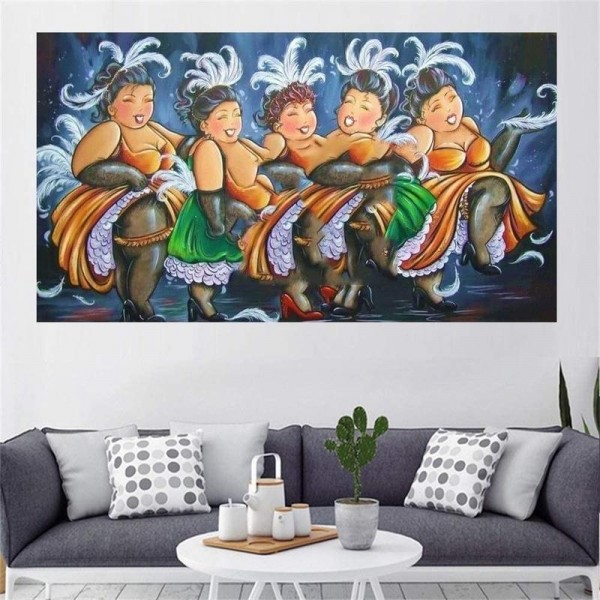 Buttede damer | Dans fra 50x80cm