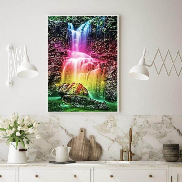 Rainbow vandfald fra 50x70cm