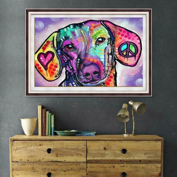 Farvei hund v.a. 50x80cm