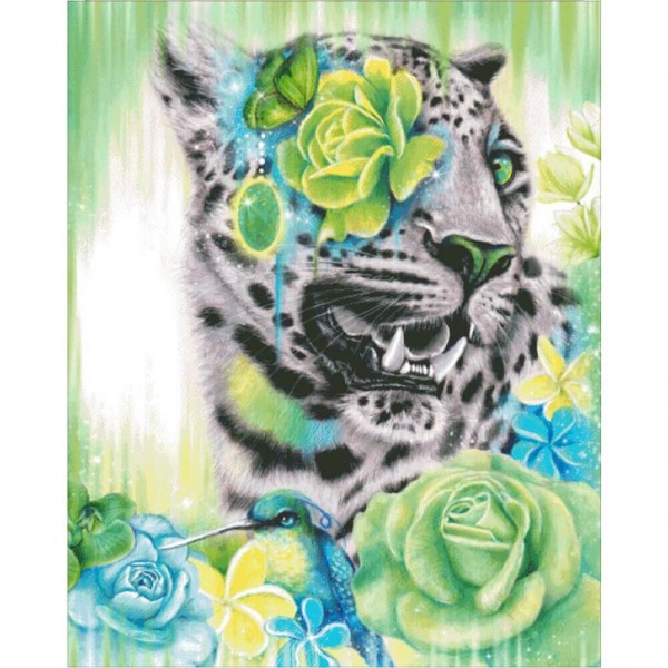 Leopard med roser