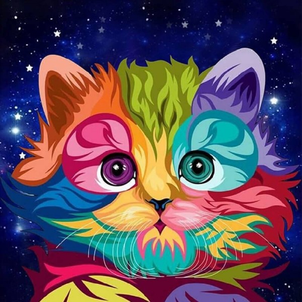 Farverig kat