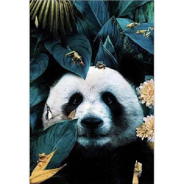 Panda blandt blade