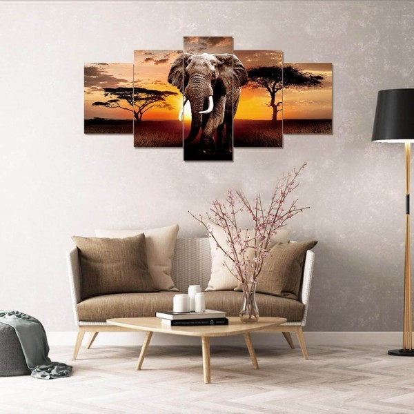 Elefant i savannen | 5 dele