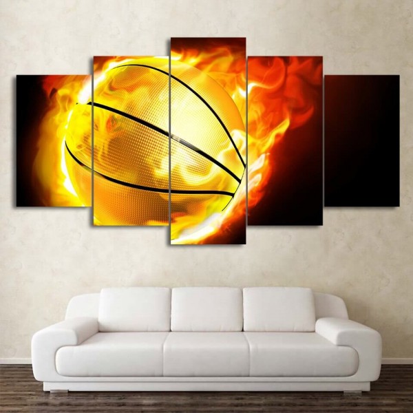 Flammende basketball | 5 dele