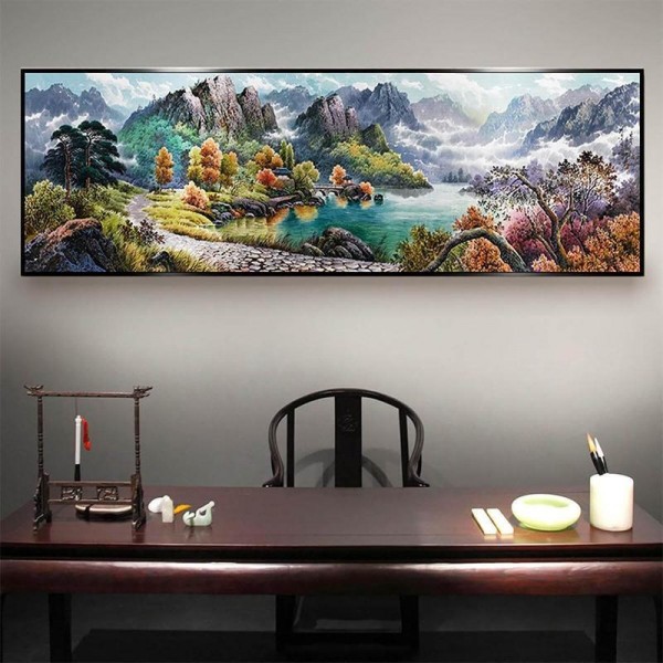 Bjerglandskab 40x120cm