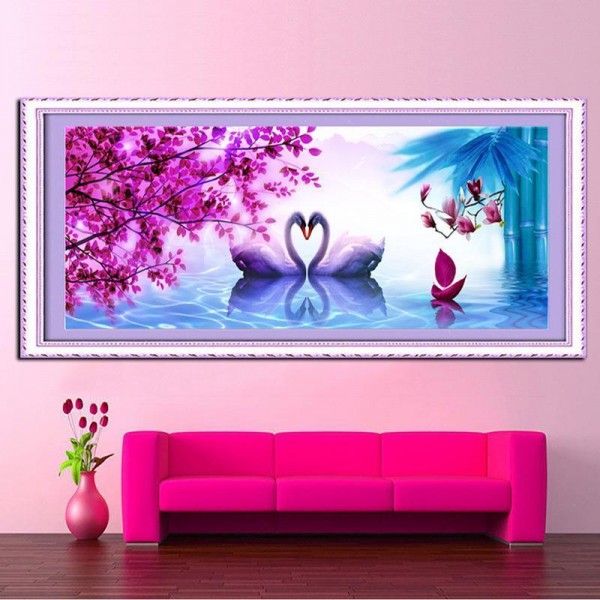 Svanepar v.a. 40x100cm