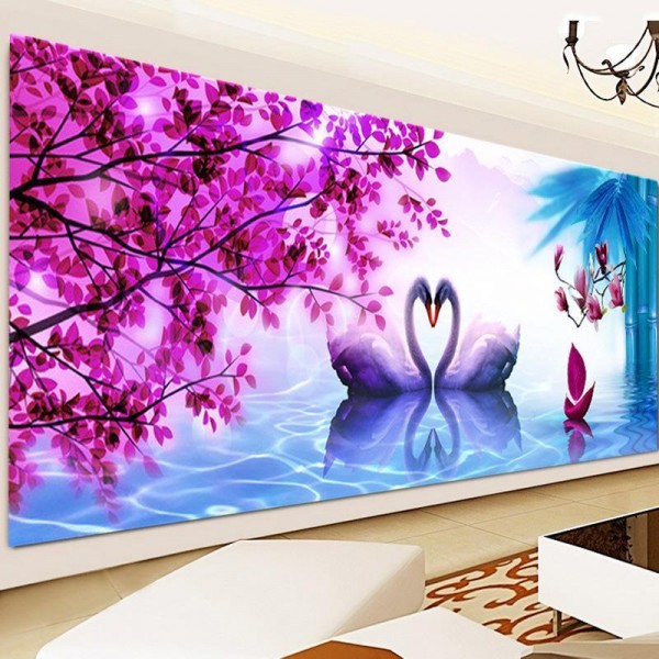 Svanepar v.a. 40x100cm