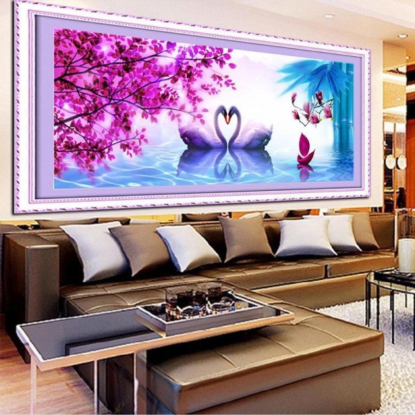 Svanepar v.a. 40x100cm