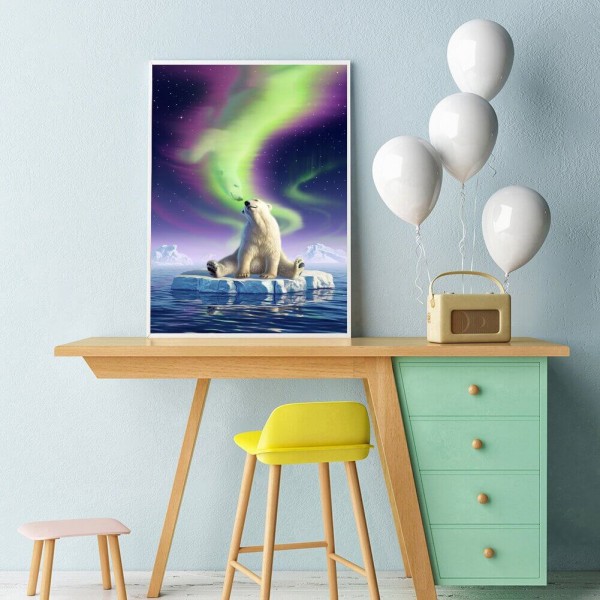 Isbjørn med sin ånd v.a. 50x70cm