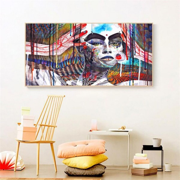 Abstrakt kvinde 2 v.a. 50x100cm
