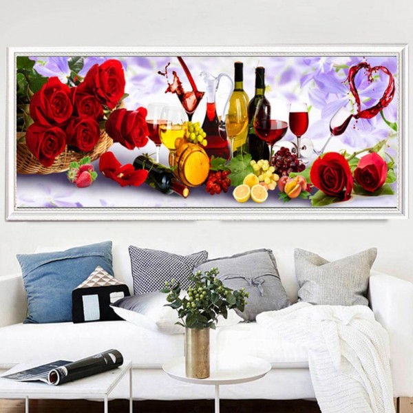 Frugt og vin v.a. 40x100cm