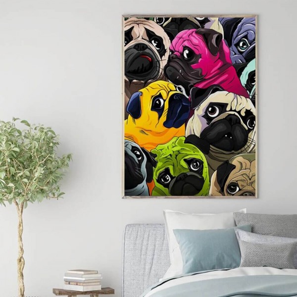 Mops v.a. 50x70cm