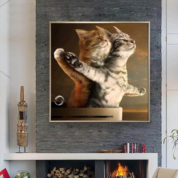 Katte i titanic v.a. 50x50cm