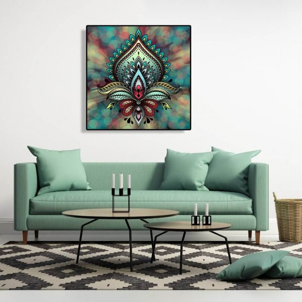 Mandala blomst v.a. 50x50cm