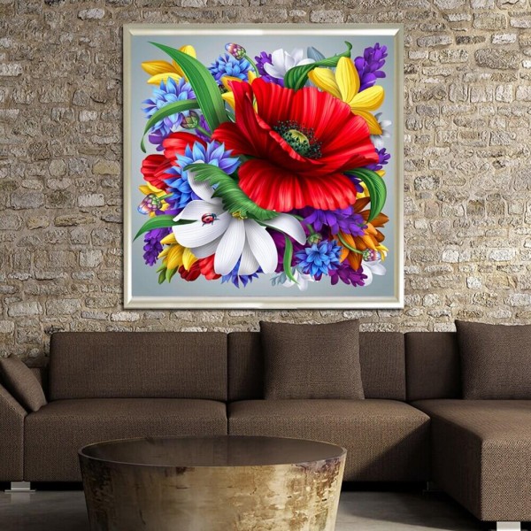 Blomster v.a. 50x50cm