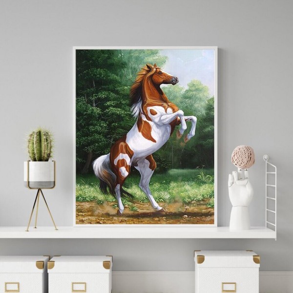 Stigende hest v.a. 50x60cm