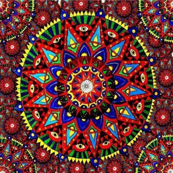 Mandala med rød