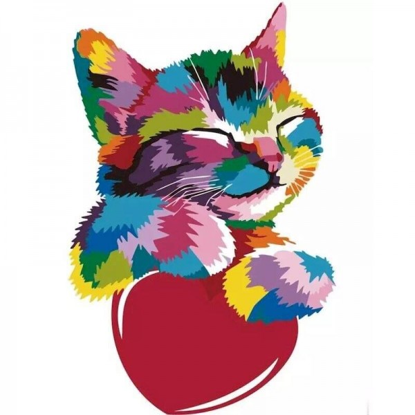 Farverig kat