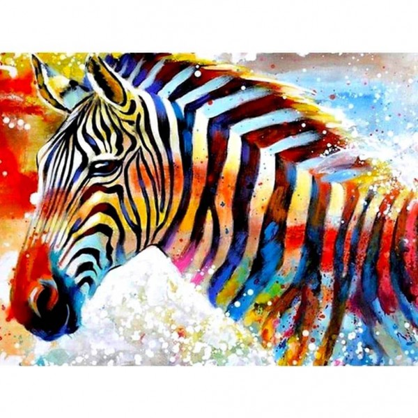 Farverig zebra