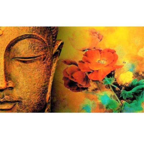 Buddha med blomst