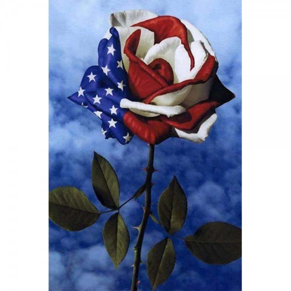 Amerikansk flag i rose