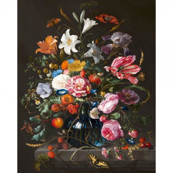 Blomsterbuket i vase