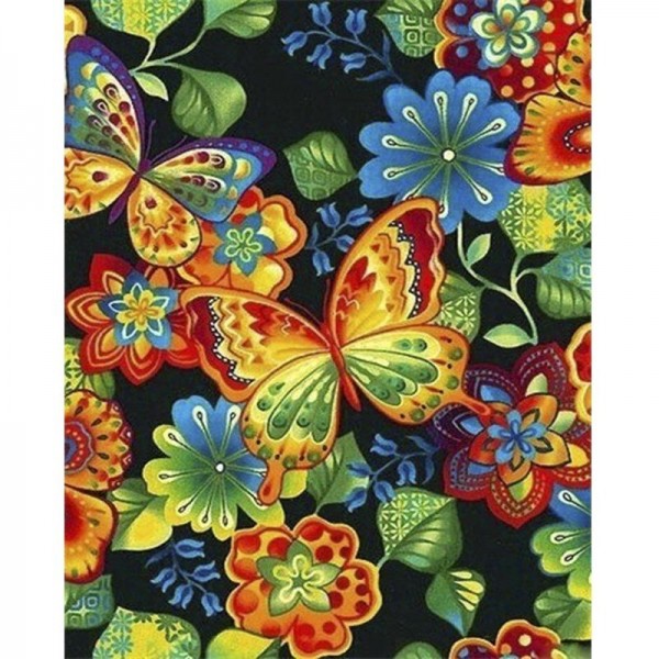 Sommerfugle blandt blomster