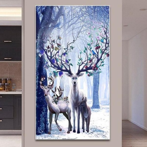 Hjerte i sneen v.a. 50x90cm