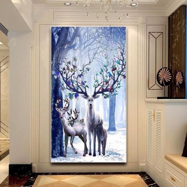 Hjerte i sneen v.a. 50x90cm