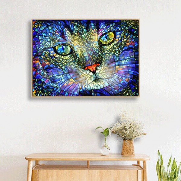 Kat af glas v.a. 50x70cm