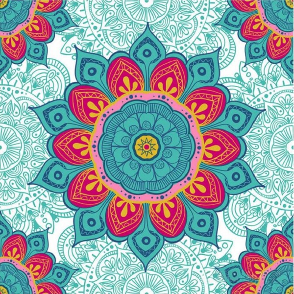 Mandala Turkis/pink